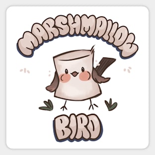 Marshmallow Bird Magnet